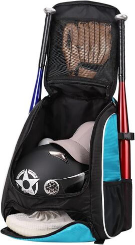 oscaurt Softball Baseball Bag - Baseball Bat Backpack with Shoe Compartment, Baseball Tball Bag Bat Baseball Equipment Gear in Saudi Arabia
