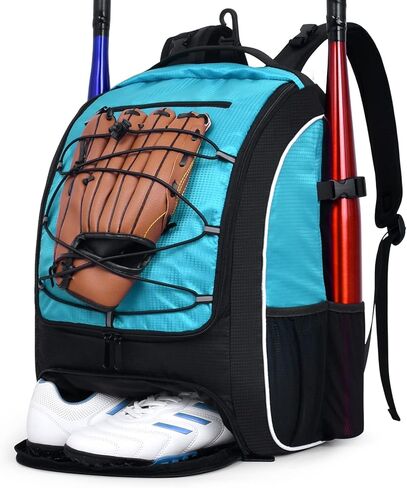 oscaurt Softball Baseball Bag - Baseball Bat Backpack with Shoe Compartment, Baseball Tball Bag Bat Baseball Equipment Gear in Saudi Arabia