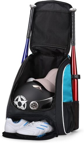 oscaurt Softball Baseball Bag - Baseball Bat Backpack with Shoe Compartment, Baseball Tball Bag Bat Baseball Equipment Gear in Saudi Arabia