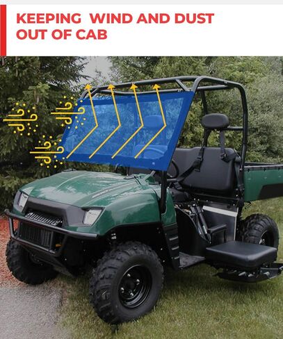 الزجاج الأمامي KEMIMOTO UTV متوافق مع Kawasaki Mule 3000 3010 3020 2001-2008 Mule 2500 2510 2520 1993-2005 الزجاج الأمامي الشفاف الكامل المتوافق مع ملحقات النوافذ الناعمة Ranger 2002-2008 in Kuwait