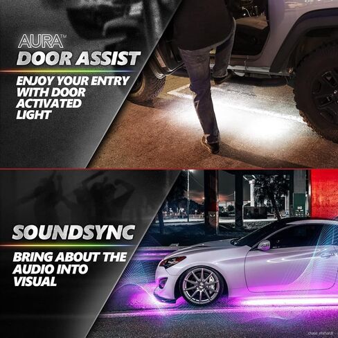 OPT7 Aura Pro Underglow Kit for Trucks Trailers w/App Control, Waterproof Rigid Aluminum LED Bars, Soundsync, Multi Colors Mode, Door Assist, iOS/Android Bluetooth, Exterior Neon Under Car Lights in Saudi Arabia