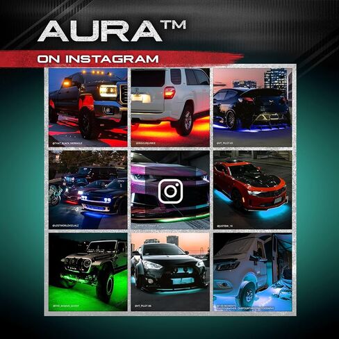 OPT7 Aura Pro Underglow Kit for Trucks Trailers w/App Control, Waterproof Rigid Aluminum LED Bars, Soundsync, Multi Colors Mode, Door Assist, iOS/Android Bluetooth, Exterior Neon Under Car Lights in Saudi Arabia