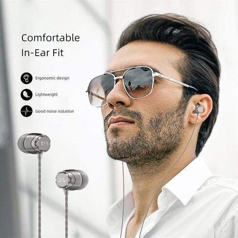 SoundMAGIC E11 Wired Earbuds, No Mic, Hi-Fi Stereo, 3.5mm Jack, Gunmetal in Kuwait