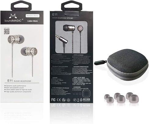 SoundMAGIC E11 Wired Earbuds, No Mic, Hi-Fi Stereo, 3.5mm Jack, Gunmetal in Kuwait
