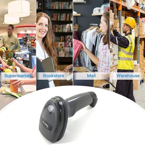ماسح باركود USB سلكي محمول باليد 1D 2D من Zebra DS4608-SR، قارئ رمز شاشة سلكي لتصوير QR لنظام POS - JTTANDS in Saudi Arabia