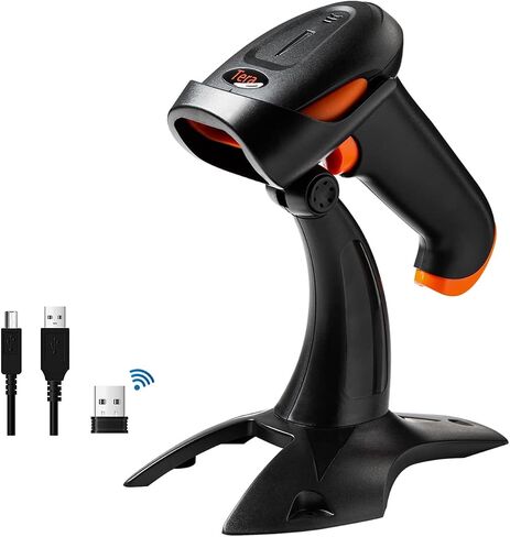 Tera Pro Wireless 2D QR Barcode Scanner 3 in 1 Bluetooth & 2.4GHz Wireless & USB Wired Connection Connect Smart Phone Tablet PC Image Bar Code Reader with Vibration Alert Model HW0002-O in Saudi Arabia