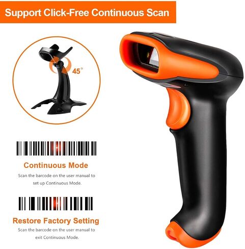 Tera Pro Wireless 2D QR Barcode Scanner 3 in 1 Bluetooth & 2.4GHz Wireless & USB Wired Connection Connect Smart Phone Tablet PC Image Bar Code Reader with Vibration Alert Model HW0002-O in Saudi Arabia