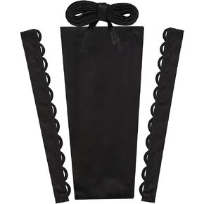 4 قطعة/المجموعة DIY الساتان مشد الظهر عدة سستة استبدال قابل للتعديل صالح الدانتيل يصل لحفلات الزفاف حفلة موسيقية فستان رسمي 18 ''العاج