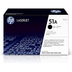 HP Original 51A Black Toner Cartridge Works with LaserJet P3005 Series; LaserJet M3027, M3035 MFP Series Q7551A