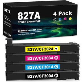 High Yield Remanufactured 827A Toner Cartridge Replacement for HP CF300A CF301A CF302A CF303A for MFP M880 M880z M880z+ Printer (4-Pack), Black Cyan Yellow Magenta, CK-US-827A-4P