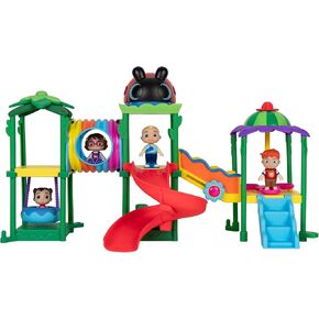 CoComelon Lane Climb & Rhyme Playground Playset - Lights, Sounds, and Song Clips - 3-inch JJ, Cece, Bella, and Nico Articulated Figures, 15-inch Modular Playground - Toys for Kids and Preschoolers