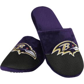 FOCO Green Bay Packers NFL Youth Logo Staycation Slippers - L (2-3)