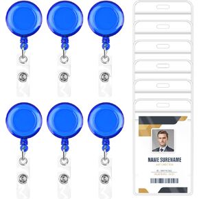 10 Pack Clear ID Badge Holder Waterproof Clear Plastic Holder for Proximity Key Card,Credit Card,Student and Nurses