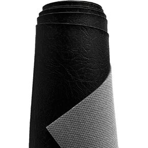 Grained Faux Leather Fabric - Synthetic Leather - 54" Wide by The Yard Vinyl Pleather PU Material - Upholstery Fabric for Car, DIY Craft Leatherette Sheets - 1 Yard 54" x 36" Navy Blue