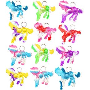 20 Packs Small Horse Mini Pop Fidget, Autism Sensory Birthday Birthday Party Favors Gifts for School Classroom, Adult and Kids