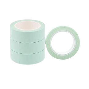 NatSumeBasics Mint Green Washi Tapes 4pcs 32 Ft. Decorative Solid Masking Tape Self-Adhesive Craft Tapes for Packaging Decor Journals Scrapbooks Planners DIY Gift (Mint Green)