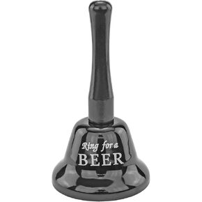 Fairly Odd Novelties 'Ring for Beer' Handbell - Sleek Black, Fun Gag Gift - Perfect for Beer Lovers, Parties, and Relaxation!