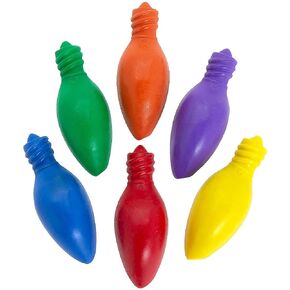 Fun Express Christmas Lightbulb-Shaped Crayons - Basic Supplies - 24 Pieces