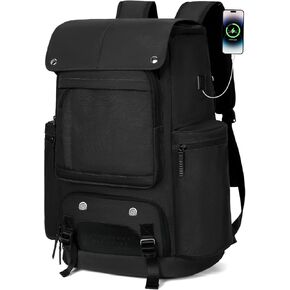 Travel Backpack TSA Friendly Flight Approved Carry on Backpack Nylon Water-resistant Business Large Weekender Bag Casual Daypack 17.3" Laptop Computer Backpack for Men Women(Black)