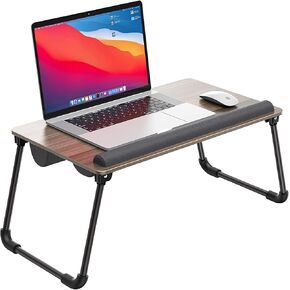 ATUMTEK 27" Extra Large Lap Desk Fits 17 inches Laptops, 2 in 1 Laptop Desk for Bed Couch Sofa, Laptop Lap Desk with Cushion and Folding Legs for Home Office Working, Writing