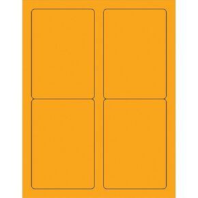 ملصقات ليزر مستطيلة من Tape Logic®، مقاس 3 1/2 بوصة × 5 بوصة، برتقالي فلورسنت، 400/علبة، من شركة Discount Shipping USA
