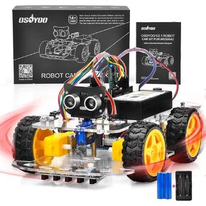 OSOYOO V2.1 Smart IOT Robot Car Kit for Arduino - Early STEM Education for Beginner and Teenager – Learn Circuit, Sensor - Get Hands-on Experience on Programming, Electronics Assembling, Robotics