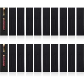 20Pcs Single Pen Sleeve Case Holder, Single Pen Pouch with Window for Display, Single Pen Protector Made of Paper, Pen Packaging Bag (Black)