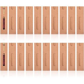 20Pcs Single Pen Sleeve Case Holder, Single Pen Pouch with Window for Display, Single Pen Protector Made of Paper, Pen Packaging Bag (Black) in Kuwait