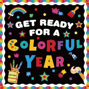 Classroom Bulletin Board Decoration Set Welcome Back to School Bulletin Board Decor Cutouts Colorful Classroom Wall Door Decorations for Kindergarten Preschool Elementary Middle School