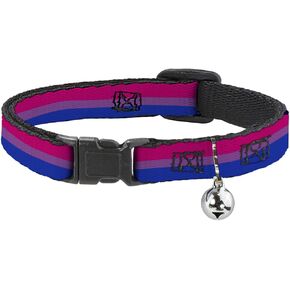 Cat Collar Breakaway Flag Bisexual Pink Purple Blue 8 to 12 Inches 0.5 Inch Wide