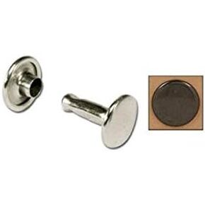 Tandy Leather Small Double Cap Steel Rivets, Gun Metal Matte, 1371-17 - 100 Pack