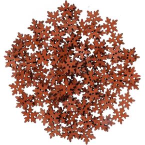 SEWACC 100pcs Christmas Snowflake Buttons Wooden Buttons for DIY Crafts 18mm Mini Buttons Embellishments Sewing Buttons Decoration