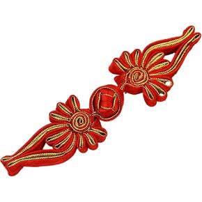 Chinese Closure Buttons Cheongsam Frog Buttons,Handmade Flower Sewing Fasteners Cheongsam Buttons for DIY Sewing in Kuwait