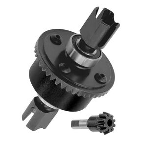 Front Rear 43T Differential & 10T Main Gear Upgrades Part for Arrma 1/7 FIRETEAM Mojave 6S BLX/Arrma 1/8 KRATON Notorious Outcast Talion 6S BLX,ARRCat Steel #45 Front Rear Diff Set,Black