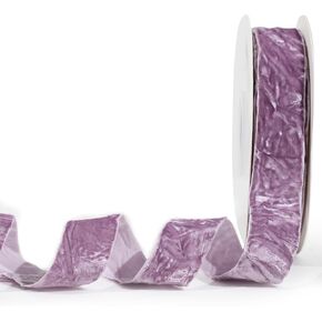 Mayreel Dusty Purple Crushed Velvet Ribbon 3/8" x 25 Yards Lilac Ribbon for Flower Bouquet Vintage Velvet Ribbon for Wedding Invitations, Crafts, Gift Wrapping, Chritmas Decorations and Party
