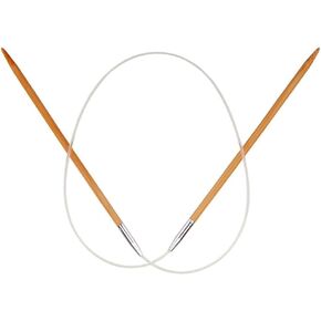 ChiaoGoo Circular 24 inch (61cm) Bamboo Dark Patina Knitting Needle Size US 10.5 (6.5mm) 2024-10.5