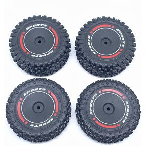 KingVal Replacement Front and Rear Wheel Tire RC Spare Parts Compatible with WLtoys 124010 RC Car