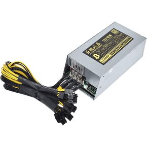 12V 166A AC110-240V 10x6pin 2000W PSU، لـ Bitmain Antminer S9 S7 L3 BTC LTC ETH مصدر إمداد الطاقة للتعدين