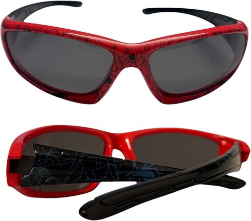 GIFTPLAY! Kids Boys Superhero Baseball Cap Hat & Flash Light Luminous Digital Quartz Watch Time & Polarized Sport Sunglasses Theme: Spiderman Acccesories Gift Set 3 Pcs Red and Blue, Red and Blue, 6 in Kuwait