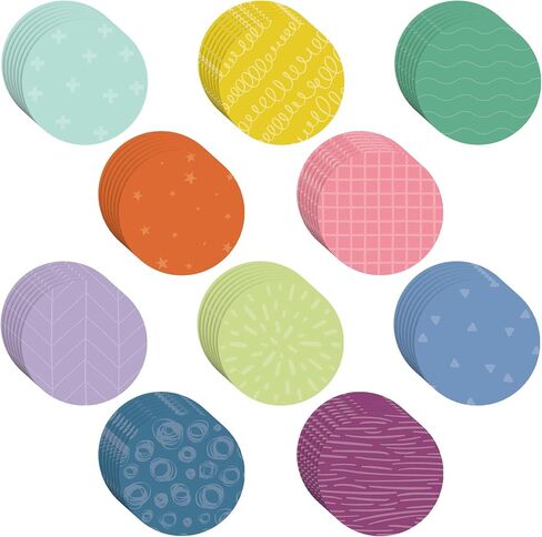 60 Pcs Circle Cutouts Boho Colorful Circles Accents 4 Inch Large Rainbow Circles Classroom Decorations Round Cutouts Boho Themed Class Jobs for Kids DIY Craft Bulletin Board Back to School Season in Saudi Arabia