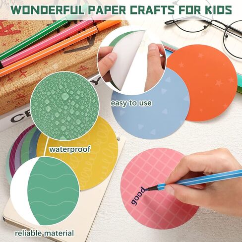 60 Pcs Circle Cutouts Boho Colorful Circles Accents 4 Inch Large Rainbow Circles Classroom Decorations Round Cutouts Boho Themed Class Jobs for Kids DIY Craft Bulletin Board Back to School Season in Saudi Arabia