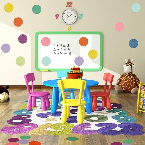 60 Pcs Circle Cutouts Boho Colorful Circles Accents 4 Inch Large Rainbow Circles Classroom Decorations Round Cutouts Boho Themed Class Jobs for Kids DIY Craft Bulletin Board Back to School Season in Saudi Arabia