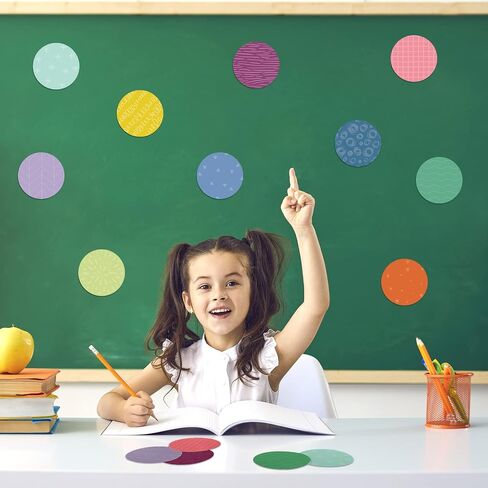60 Pcs Circle Cutouts Boho Colorful Circles Accents 4 Inch Large Rainbow Circles Classroom Decorations Round Cutouts Boho Themed Class Jobs for Kids DIY Craft Bulletin Board Back to School Season in Saudi Arabia