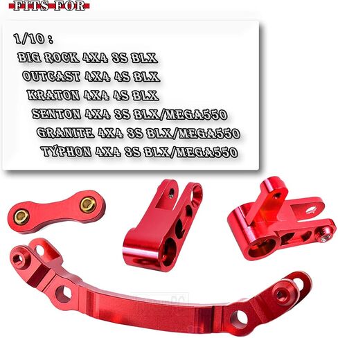 وصلة سحب من الألومنيوم مع محامل كروية تعمل على ترقية أجزاء 1/10 Senton/Granite/Big Rock/Typhon 4X4 3S BLX، Outcast/Kraton 4x4 4S BLX، استبدل AR340132، أحمر in Saudi Arabia