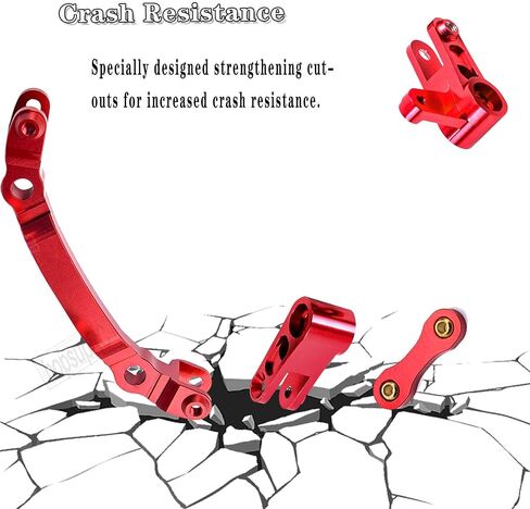 وصلة سحب من الألومنيوم مع محامل كروية تعمل على ترقية أجزاء 1/10 Senton/Granite/Big Rock/Typhon 4X4 3S BLX، Outcast/Kraton 4x4 4S BLX، استبدل AR340132، أحمر in Saudi Arabia