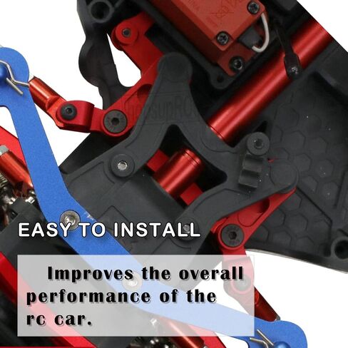 وصلة سحب من الألومنيوم مع محامل كروية تعمل على ترقية أجزاء 1/10 Senton/Granite/Big Rock/Typhon 4X4 3S BLX، Outcast/Kraton 4x4 4S BLX، استبدل AR340132، أحمر in Saudi Arabia