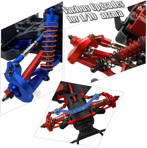 وصلة سحب من الألومنيوم مع محامل كروية تعمل على ترقية أجزاء 1/10 Senton/Granite/Big Rock/Typhon 4X4 3S BLX، Outcast/Kraton 4x4 4S BLX، استبدل AR340132، أحمر in Saudi Arabia