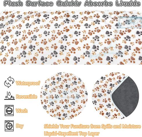 بطانيات مقاومة للماء للكلاب الكبيرة، بطانية للكلاب مقاس 60 بوصة × 50 بوصة قابلة للغسل، غطاء بطانية ناعمة من الفلانيل للحيوانات الأليفة لأريكة السرير، بطانية جرو مطبوعة بشكل لطيف in Kuwait
