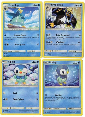 Empoleon 34/156 Ultra Prism - Pokemon Evolution 3 Card Lot - Prinplup Piplup in Saudi Arabia