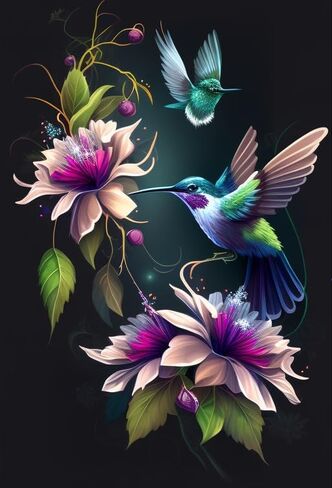 Hummingbird Diamond Painting Kits 5D Diamond Art Hummingbird DIY Drill Paintings with Art for Adults Home Wall Decor 12x12 Inch in Saudi Arabia